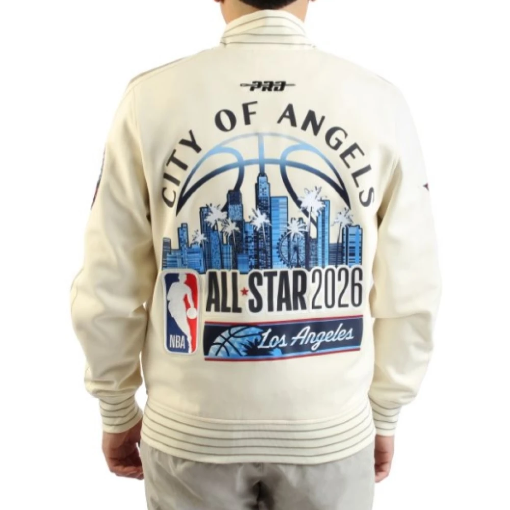 NBA All Star 2026 Los Angeles Cream Varsity Jacket | America Suits